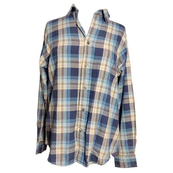 NWOT St Johns Bay Men Flannel Shirt  Medium Winter Button-Up Pocket Casual Plaid - Picture 1 of 4